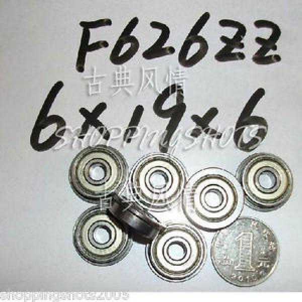 1pc F626ZZ 6x19x6 Flanged 6*19*6 mm F624Z Miniature Ball Radial Bearing F626 ZZ #1 image