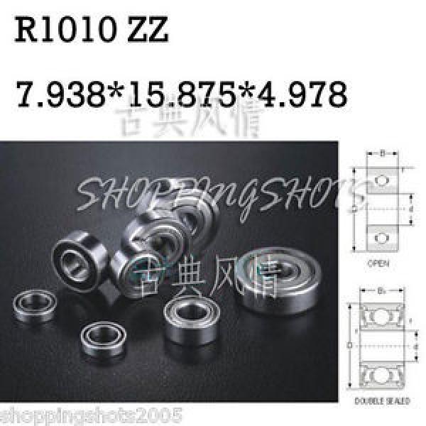 10pcs R1010 ZZ 7.938*15.875*4.978 mm Miniature Ball Radial Ball Bearings R1010ZZ #1 image