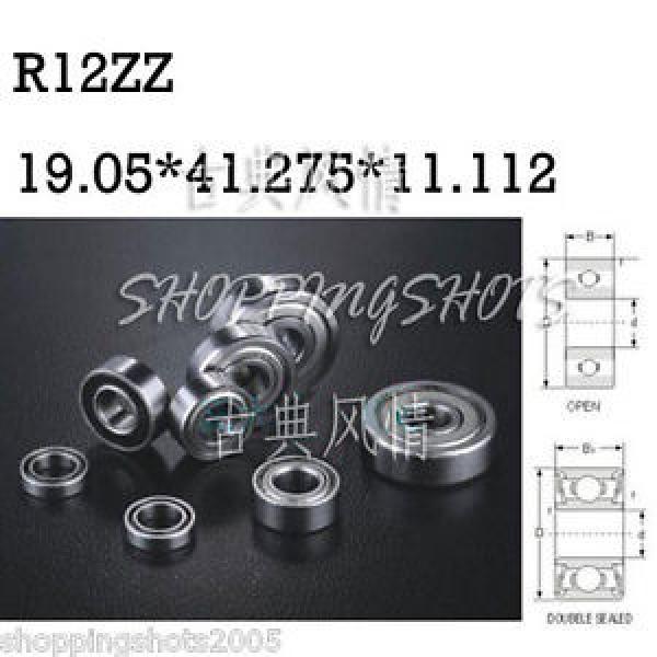 1pcs R12 ZZ 3/4&#034; x 1 5/8&#034; x 7/16&#034; inch Bearing Miniature Ball Radial Bearings Z #1 image