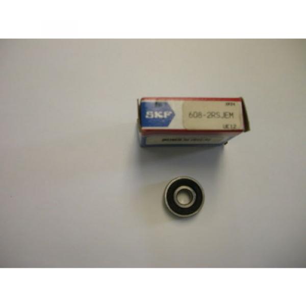 SKF 608 2RSJEM RADIAL DEEP GROOVE BALL BEARING NIB #1 image