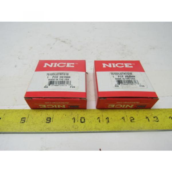 Nice 7512DLG .75x1.75x.625&#034; Heavy Duty Precision Ground Radial Bearings Lot of 2 #1 image