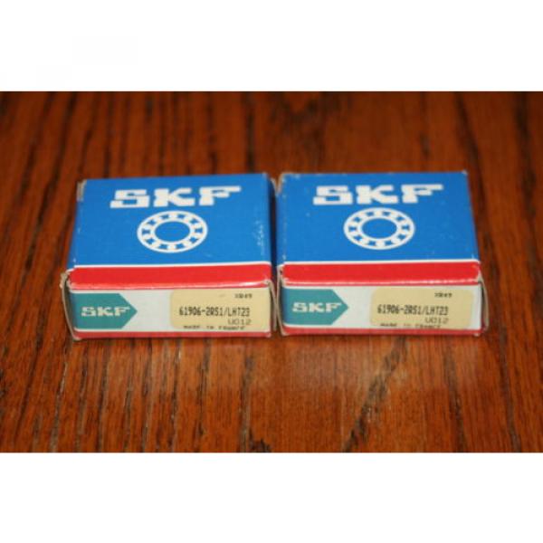 New (Lot of 2) SKF 61906-2RS1/LHT23 Deep Groove Radial Bearings #1 image