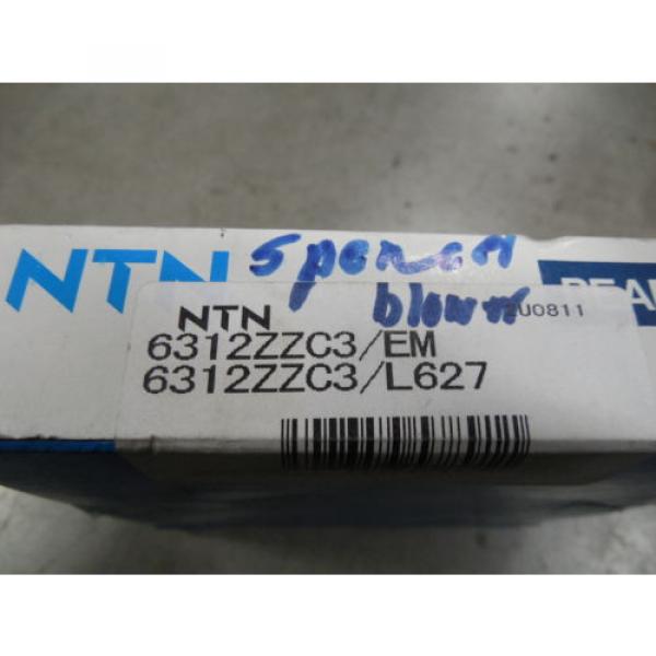 NEW NTN 6312ZZC3/EM 6312ZZC3/L627 Radial Ball Bearing #2 image