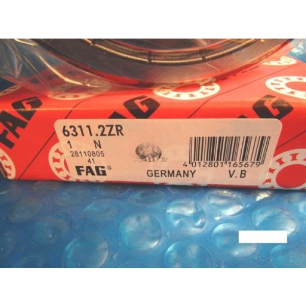 FAG 6311 2ZR, Single Row Radial Bearing(=2 SKF 2Z, NSK,NTN,Timken/Fafnir 311KDD) #2 image