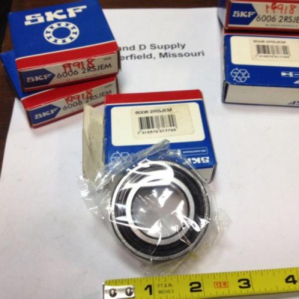 SKF Deep Groove Radial Bearing, 6006 2RSJEM, 30mm Bore, 55mm OD, New-In-Box #1 image