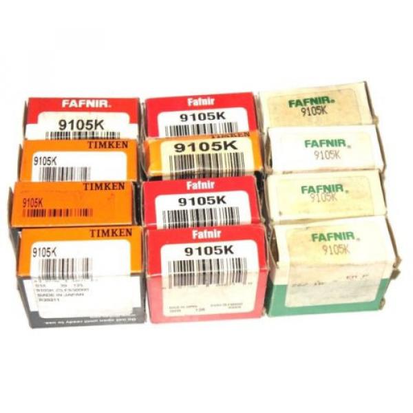 LOT OF 12 NEW TIMKEN FAFNIR 9105K RADIAL BALL BEARINGS #1 image