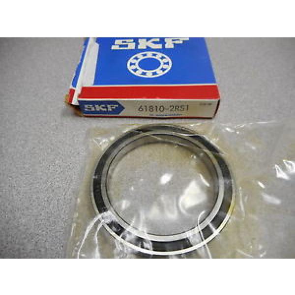 SKF 61810-2RS1 RADIAL BALL BEARING DEEP GROOVE 7MM WIDE 65MM OD 50MM BORE DIA #1 image
