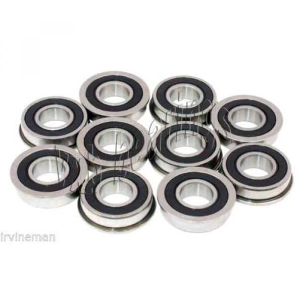 10 Flanged 6x10 Sealed 6x10x3 Miniature Deep Groove Radial Ball Bearings #1 image