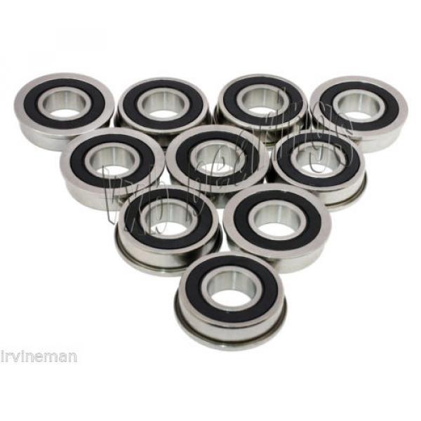 10 Flanged 6x10 Sealed 6x10x3 Miniature Deep Groove Radial Ball Bearings #2 image