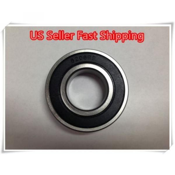 (Qty 10)10 pcs of 6206-2RS-C3 Single Row Radial Ball Bearings 30mm x 62mm x 16mm #1 image