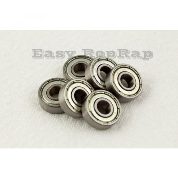 Set of (6) 608ZZ Radial Bearing for 3D Printer. Prusa Mendel. RepRap. USA Seller #1 image