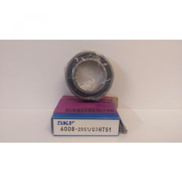 NEW OLD STOCK! SKF BALL BEARING DEEP GROOVE RADIAL 6008-2RS1/C3HT 0082RSJEMUE01 #1 image