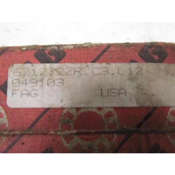 NOS FAG 6212.C3 Radial Ball Bearing 60mm ID 110mm OD 22mm W #3 image