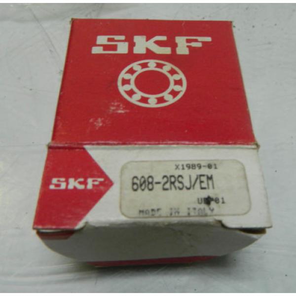 New SKF Single Row Radial Ball Bearing, # 608-2RSJ/EM, WARRANTY #1 image