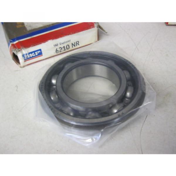 SKF 6210 NR Radial Bearing, Open, Snap Ring 50 X 90 X 20 mm, ABEC 1, #1 image