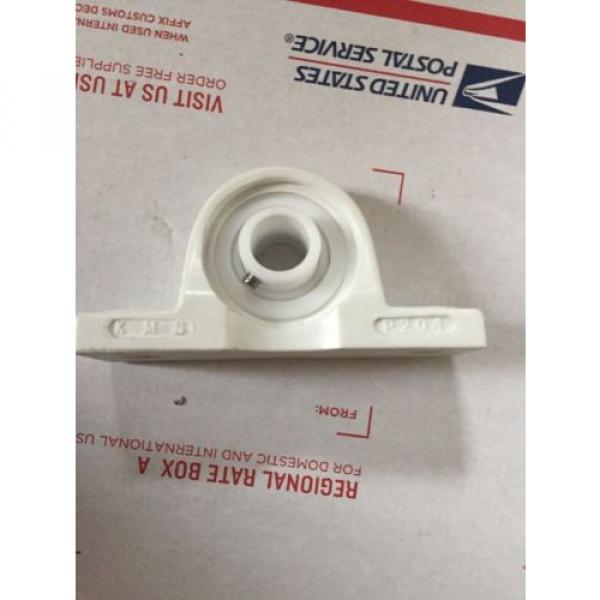 KMS Plastic Mounted Pillow Block 3/4&#034; KMS P204 With Plastic Radial Ball SS316 #1 image