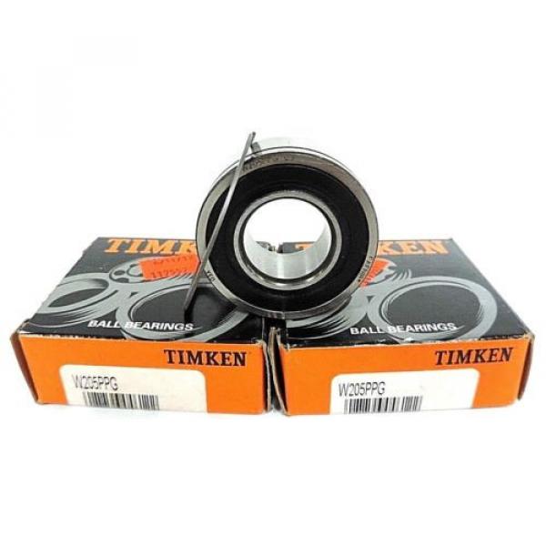 LOT OF 2 NIB TIMKEN W205PPG BALL BEARINGS RADIAL DEEP GROOVE 25X25X20.6MM #1 image