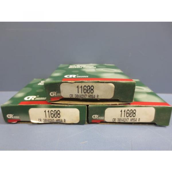 Lot of 3 Nib Chicago Rawhide CR 11608 Oil Seal Joint Radial 30 X 42 X 7 New!!! #1 image