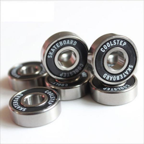 8pcs Skateboard Steel Set Sealed Gcr15 Deep Groove Radial Ball Bearings 608ZB #1 image