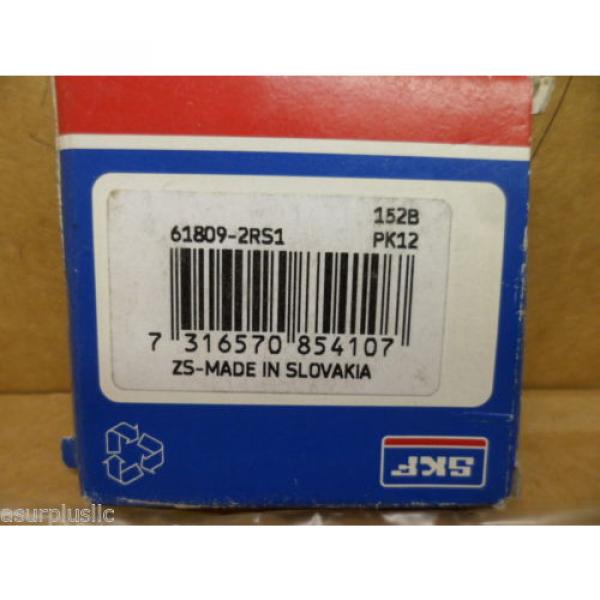 SKF 61809-2RS1 RADIAL BALL BEARING  NOS #2 image