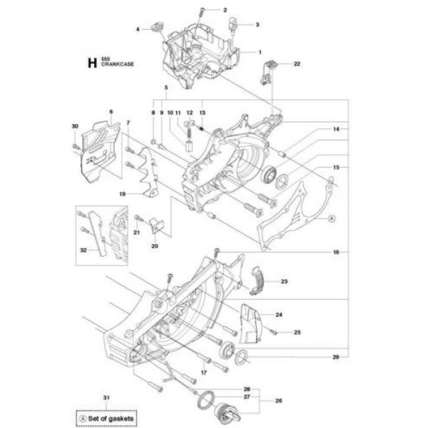 Husqvarna 555 CRANKCASE BALL BEARING RADIAL SEAL 525 39 12-01 #3 image