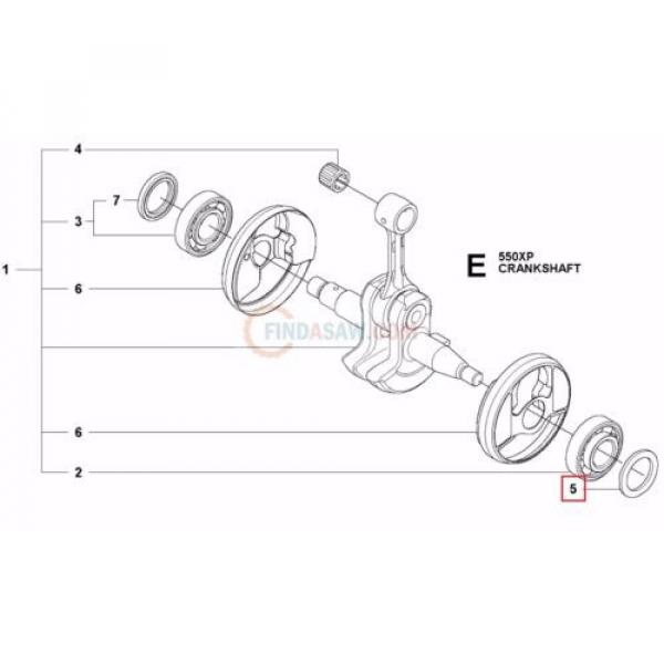 Husqvarna 545 CRANKSHAFT BALL BEARING RADIAL SEAL GENUINE PART 525 39 12-01 #2 image