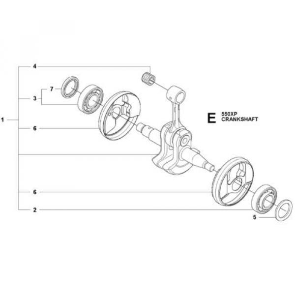 Husqvarna 545 CRANKSHAFT BALL BEARING RADIAL SEAL GENUINE PART 525 39 12-01 #3 image