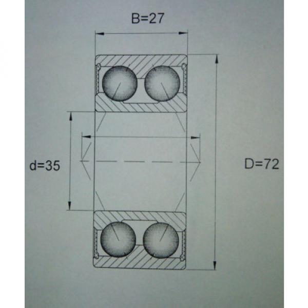3207 2RS   Angular - contact radial ball bearing , Double Row #4 image
