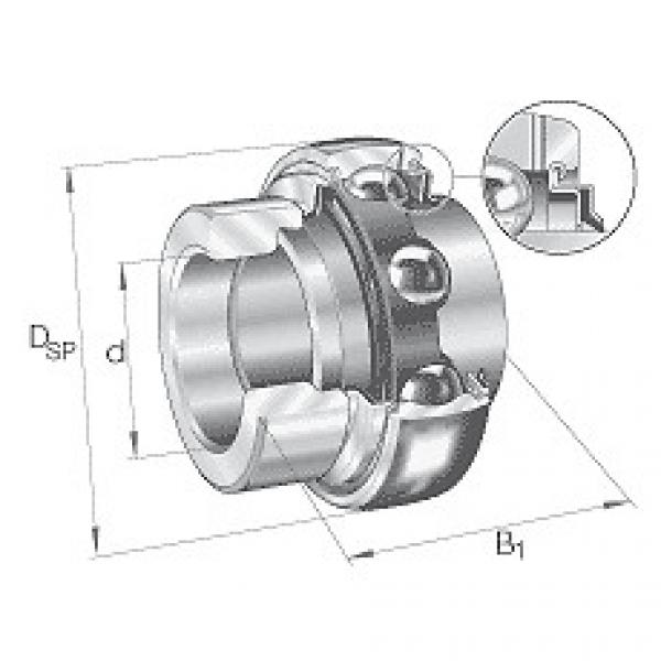 GE40-KRR-B INA Radial insert ball bearings GE..-KRR-B, spherical outer ring, loc #1 image