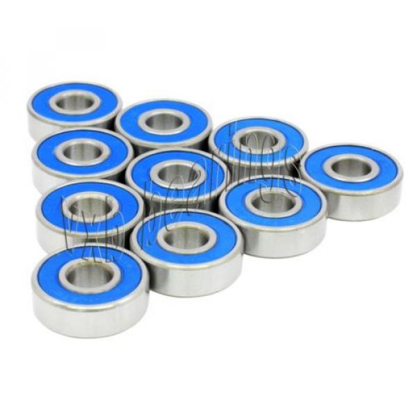 16 inline Skate Sealed Bearing Bronze Cage Ball Bearings Rolling #4 image