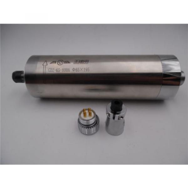 800W ER11 Water-cooled Spindle Motor D=65mm 4Bearing 24000RPM High Speed CNC #2 image