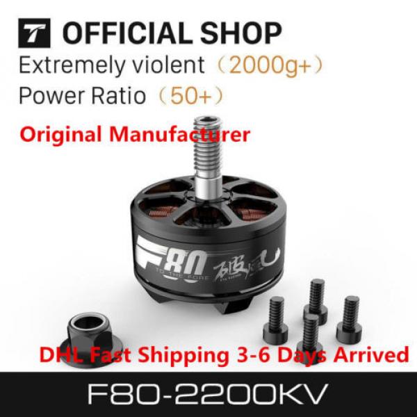 2Pcs T-Motor Curved Magnets Big Bearing Brushless Motor F80 For Racing Drone FPV #1 image