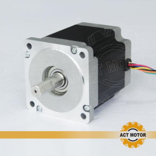 8-lead dual shaft nema 34 stepper motor 2A,900oz NSK bearings with driver DM542 #3 image