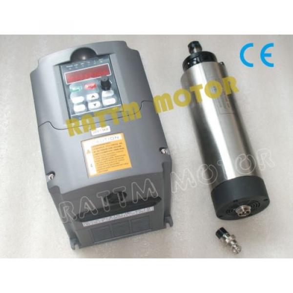 1.5KW Air-cooled ER11 65mm spindle motor 220V  4 bearing &amp; 1.5kw VFD 2HP 220V #1 image