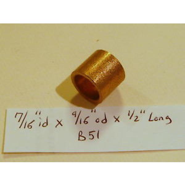 Oilite Bushing Bronze New 7/16 id x 9/16 od x 1/2 Long Brass Bearing Motor B51 #1 image