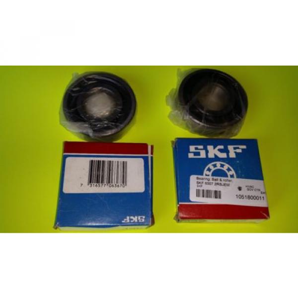 SKF 6307-2RSJEM Electric Motor Shielded Radial Ball Bearing  (lot of 2)  NIB #2 image