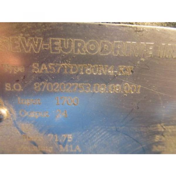 Rebuilt Sew Eurodrive 30153958,Gear Motor DFT80N4-K4 with SA57TDT80N4-KS Reducer #5 image