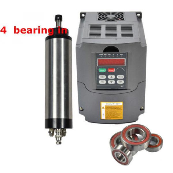 FOUR BEARING 2200W WATER-COOLED SPINDLE MOTOR AND2.2KW  INVERTER DRIVE VFD #1 image