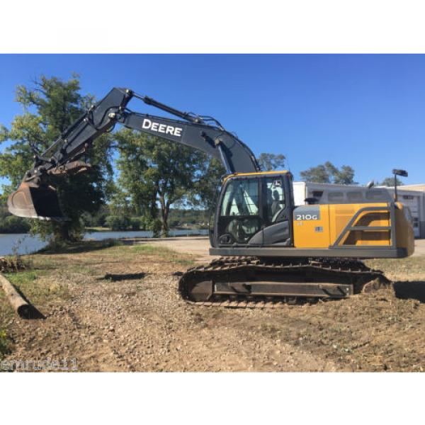 2014 John Deere 210G Track Excavator Full Cab JD Diesel Excavator Hyd Thumb #1 image