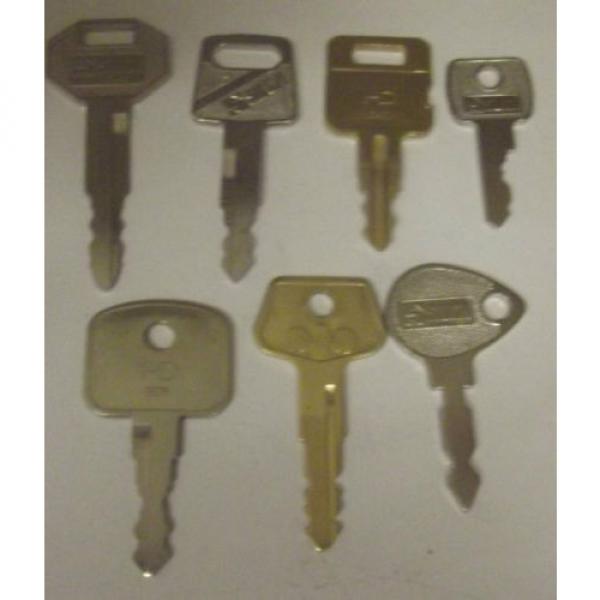 Excavator keys jbc tractors Hitachi Cat locus volvo mowers digger key set 7 keys #4 image