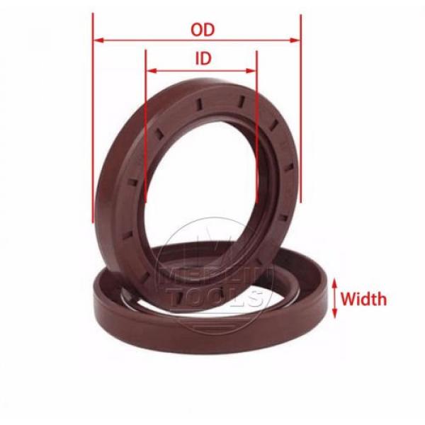 Select Size ID 40 - 48mm TC Double Lip Viton Oil Shaft Seal with Spring #1 image