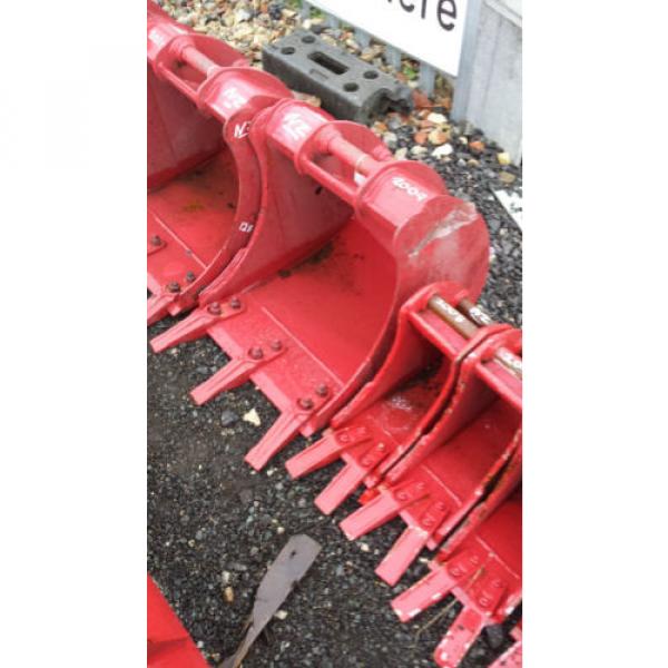 Takeuchi TB125 18&#034; 450mm excavator digging Bucket D/W122 Pin35 c/c185, £165+vat #1 image