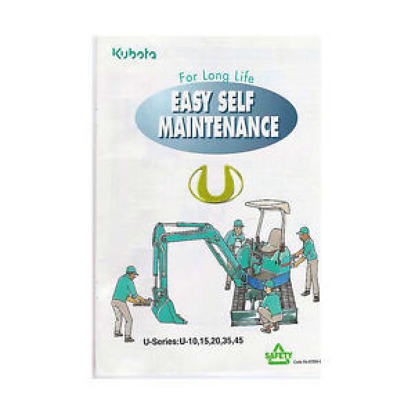 KUBOTA U SERIES EXCAVATOR MAINTENANCE MANUAL ON CD ROM #1 image