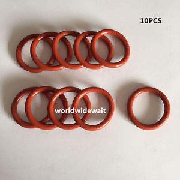 10 Pieces 13mm OD 3.5mm Thick Red Silicone O Rings Oil Seal #1 image