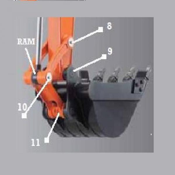 BUCKET PIN AND BUSH KIT FOR KUBOTA KX61-3 MINI DIGGER HARDENED #3 image