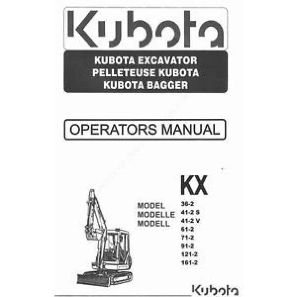 KUBOTA KX-2 MINI EXCAVATOR / DIGGER OPERATORS MANUAL CD #1 image