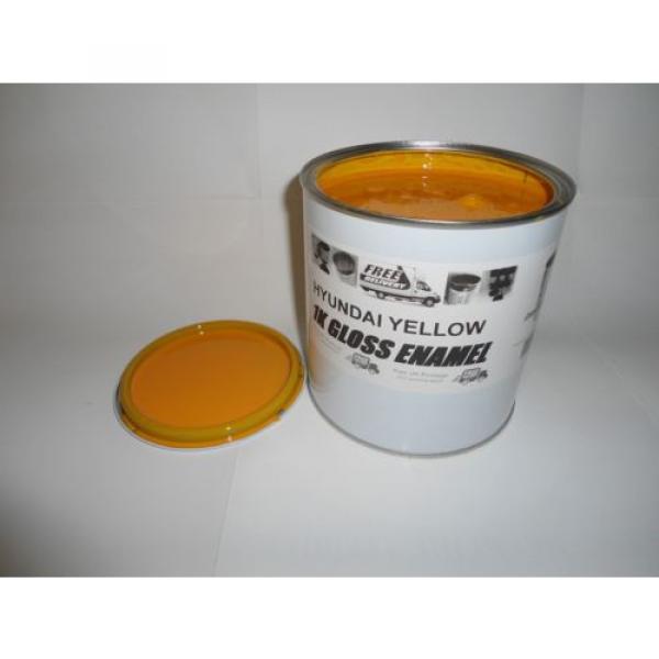 Hyundai Excavator Yellow Gloss Enamel Paint 1 Litre #3 image