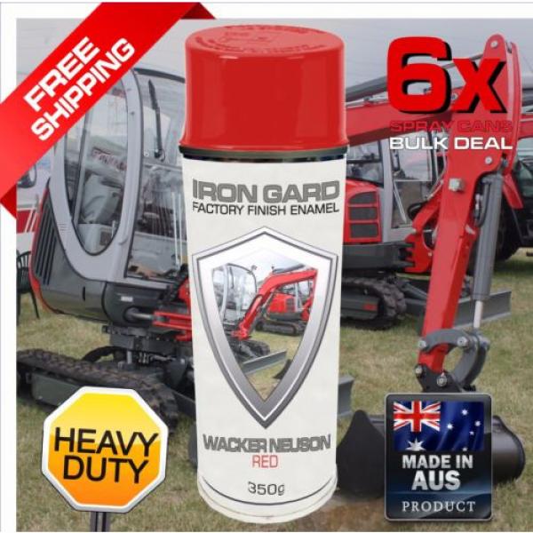 6x IRON GARD Spray Paint WACKER NEUSON RED Excavator Dozer Loader Bucket Machine #1 image