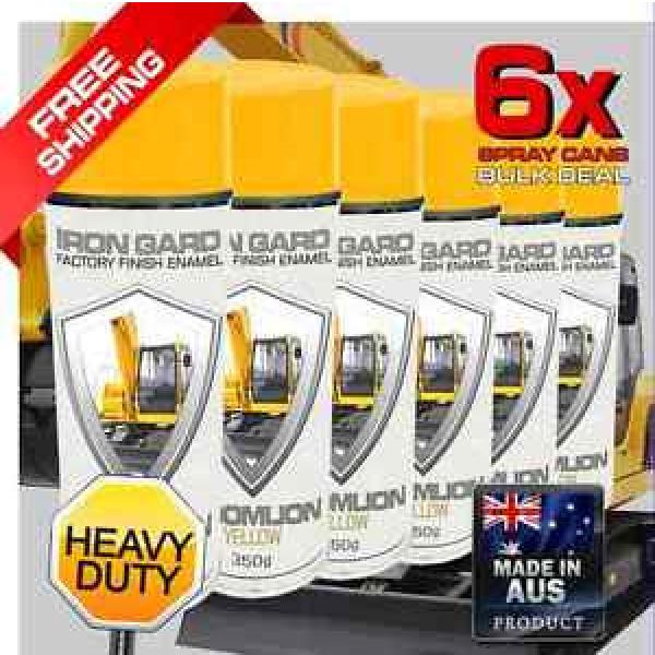 6x IRON GARD Spray Paint ZOOMLION YELLOW Mini Excavator Auger Loader Skid Bucket #1 image