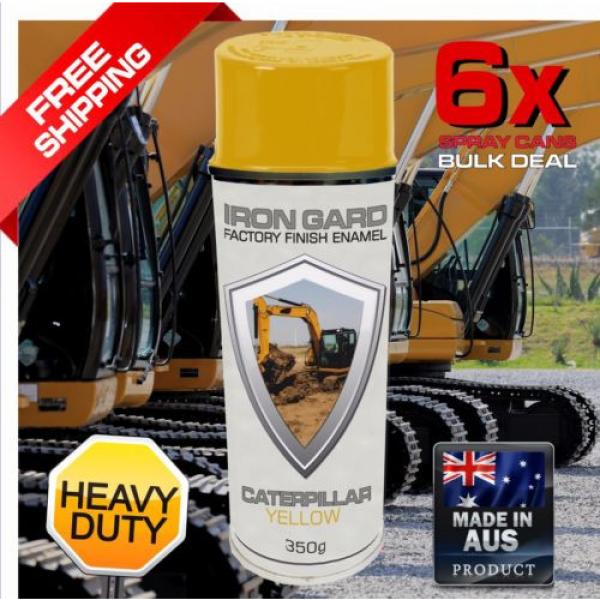 6x IRON GARD Spray Paint CATERPILLAR CAT YELLOW Excavator Dozer Loader Skid #1 image